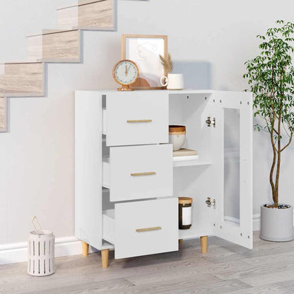 Credenza Bianca 69,5x34x90 cm in Legno Multistrato