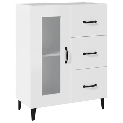 Credenza Bianca 69,5x34x90 cm in Legno Multistrato
