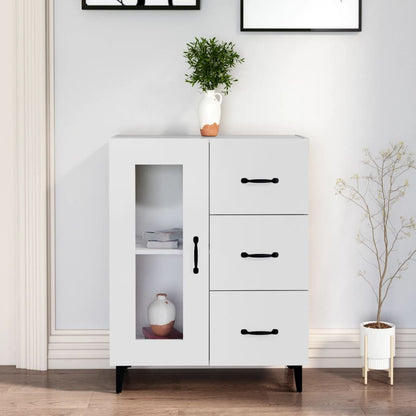Credenza Bianca 69,5x34x90 cm in Legno Multistrato