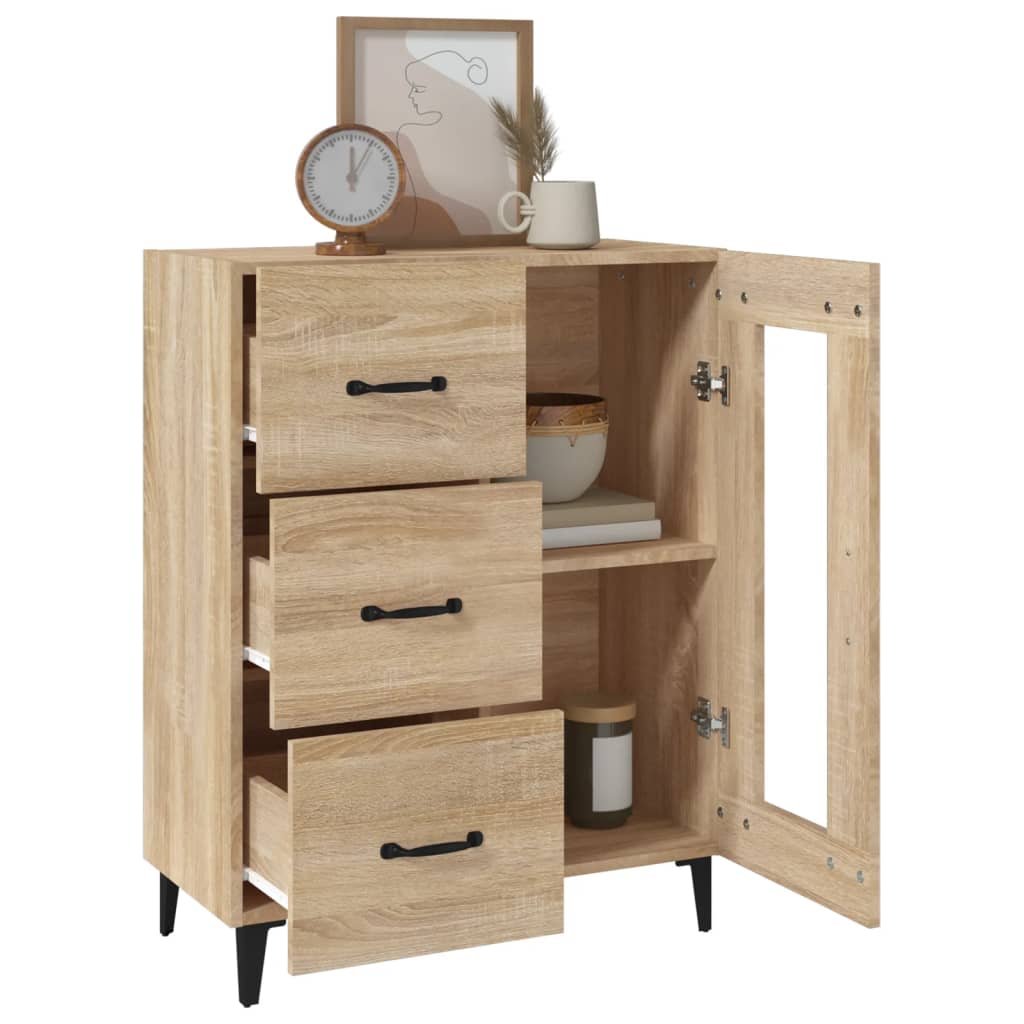 Credenza Rovere Sonoma 69,5x34x90 cm in Legno Multistrato