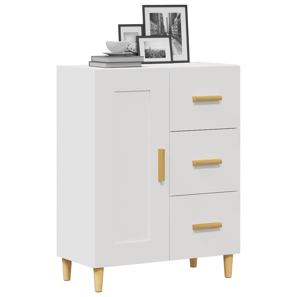 Credenza Bianca 69,5x34x90 cm in Legno Multistrato