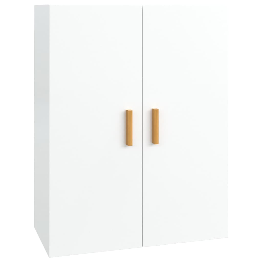 Armadietto Pensile a Parete Bianco Lucido 69,5x34x90 cm