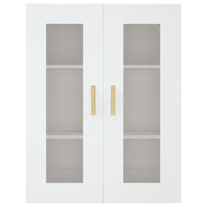 Armadietto Pensile a Parete Bianco 69,5x34x90 cm