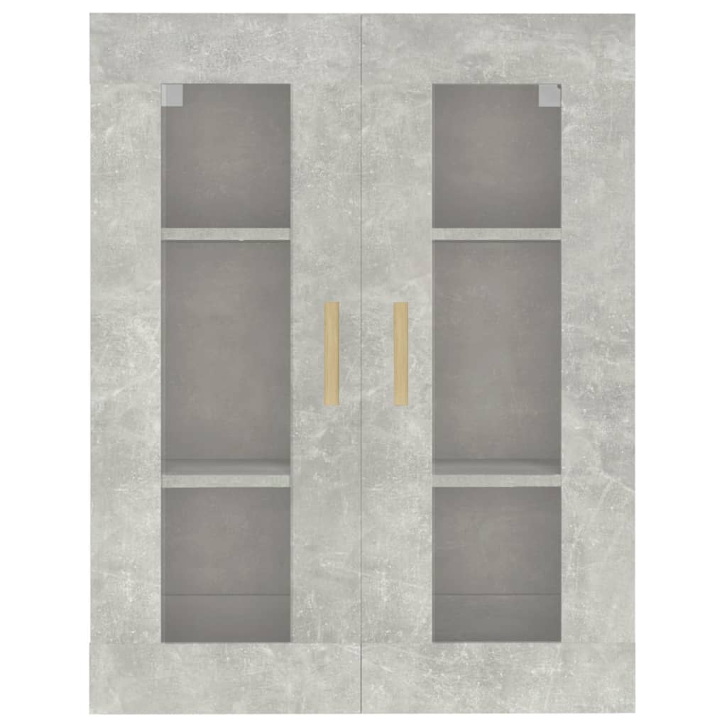Armadietto Pensile a Parete Grigio Cemento 69,5x34x90 cm