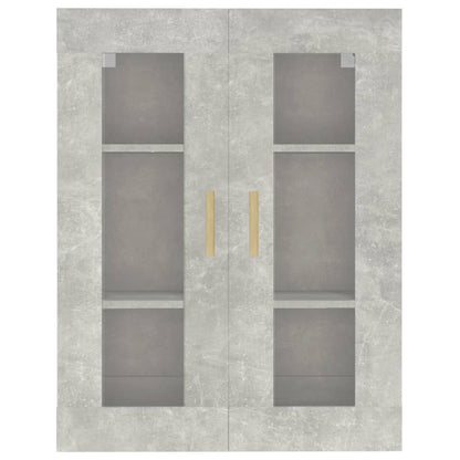 Armadietto Pensile a Parete Grigio Cemento 69,5x34x90 cm