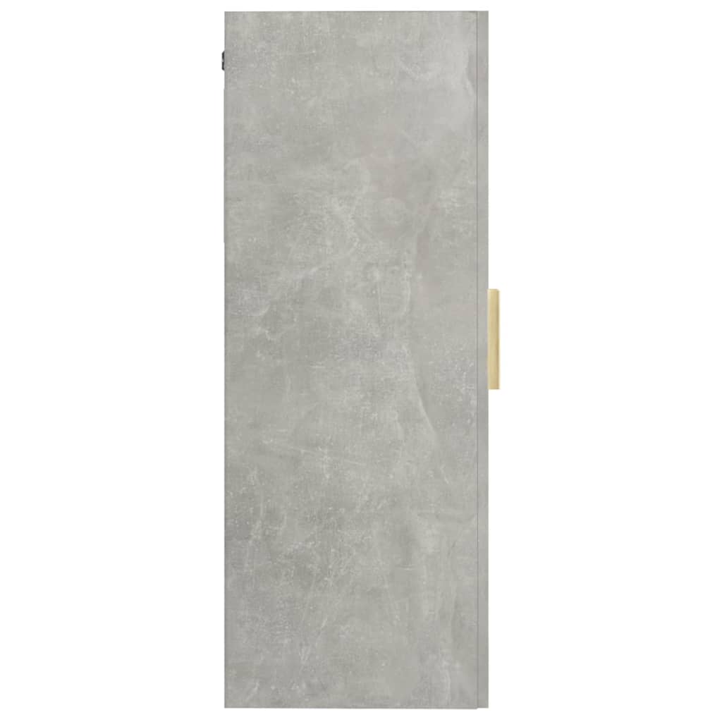 Armadietto Pensile a Parete Grigio Cemento 69,5x34x90 cm