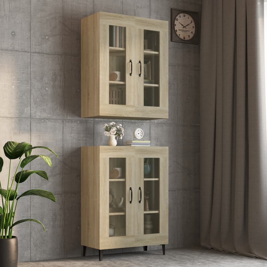 Armadietto Pensile a Parete Rovere Sonoma 69,5x34x90 cm