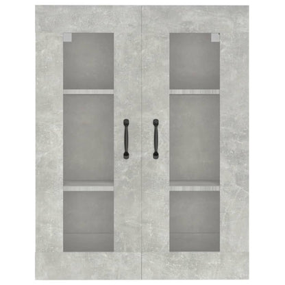 Armadietto Pensile a Parete Grigio Cemento 69,5x34x90 cm