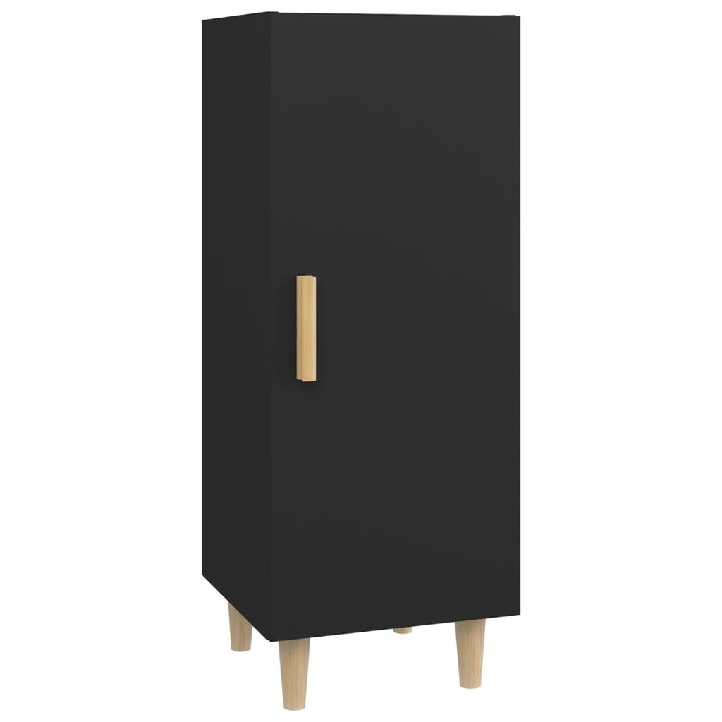 Credenza Nera 34,5x34x90 cm in Legno Multistrato