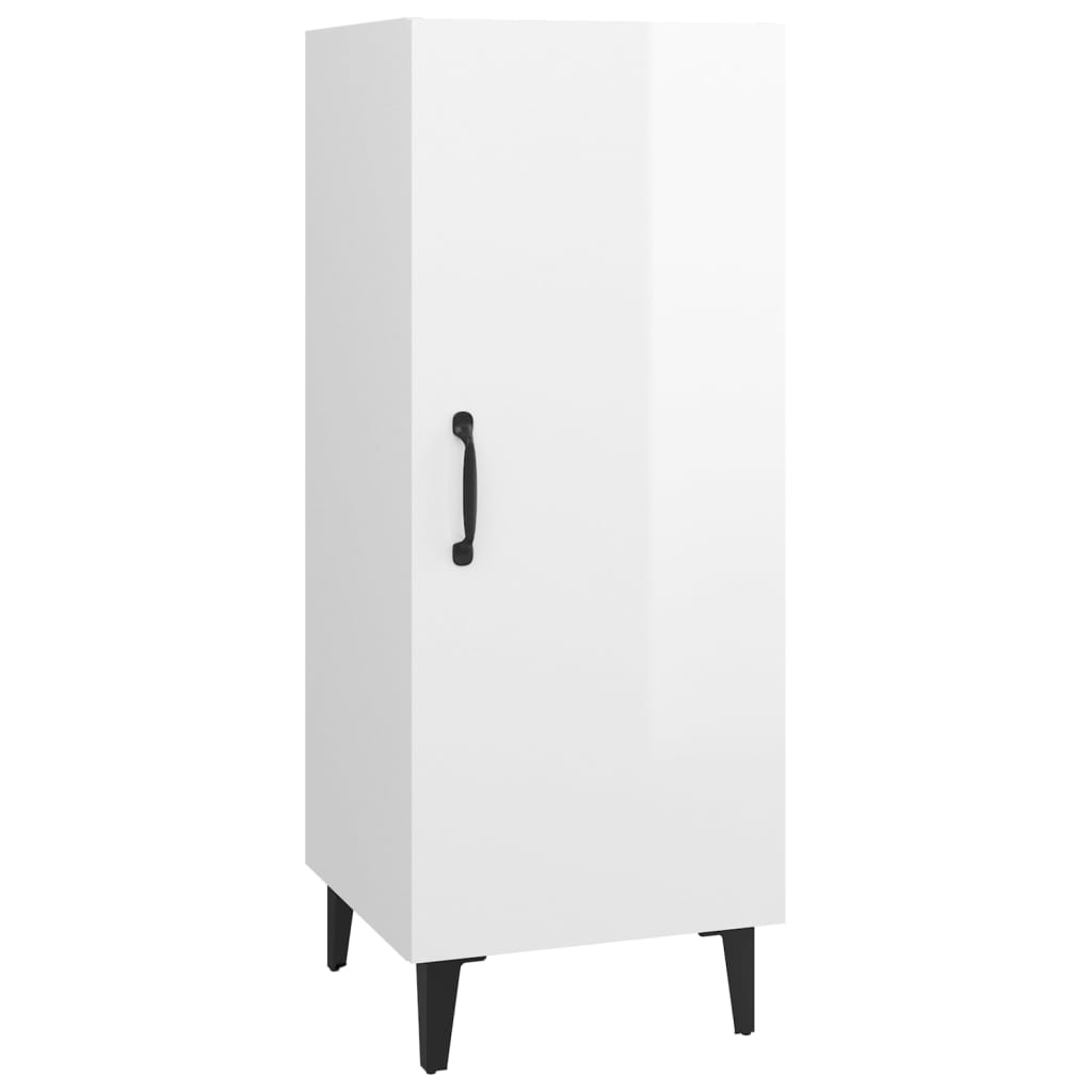 Credenza 34,5x34x90 cm in Legno Multistrato Bianco Lucido