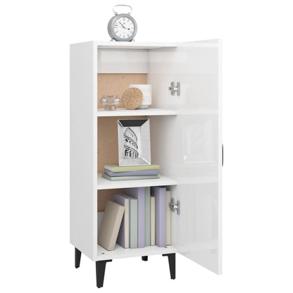 Credenza 34,5x34x90 cm in Legno Multistrato Bianco Lucido