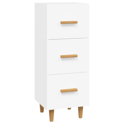 Credenza Bianca 34,5x34x90 cm in Legno Multistrato