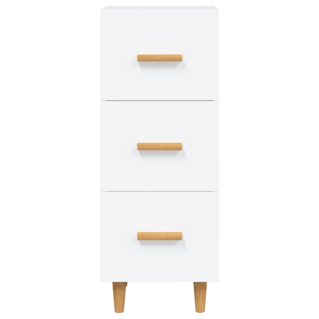 Credenza Bianca 34,5x34x90 cm in Legno Multistrato