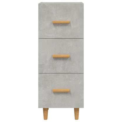 Credenza Grigio Cemento 34,5x34x90 cm in Legno Multistrato