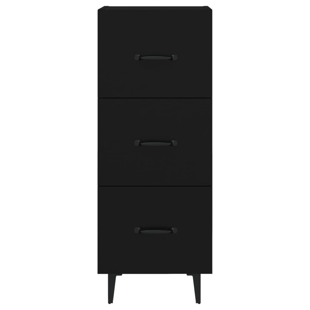 Credenza Nero 34,5x34x90 cm in Legno Multistrato