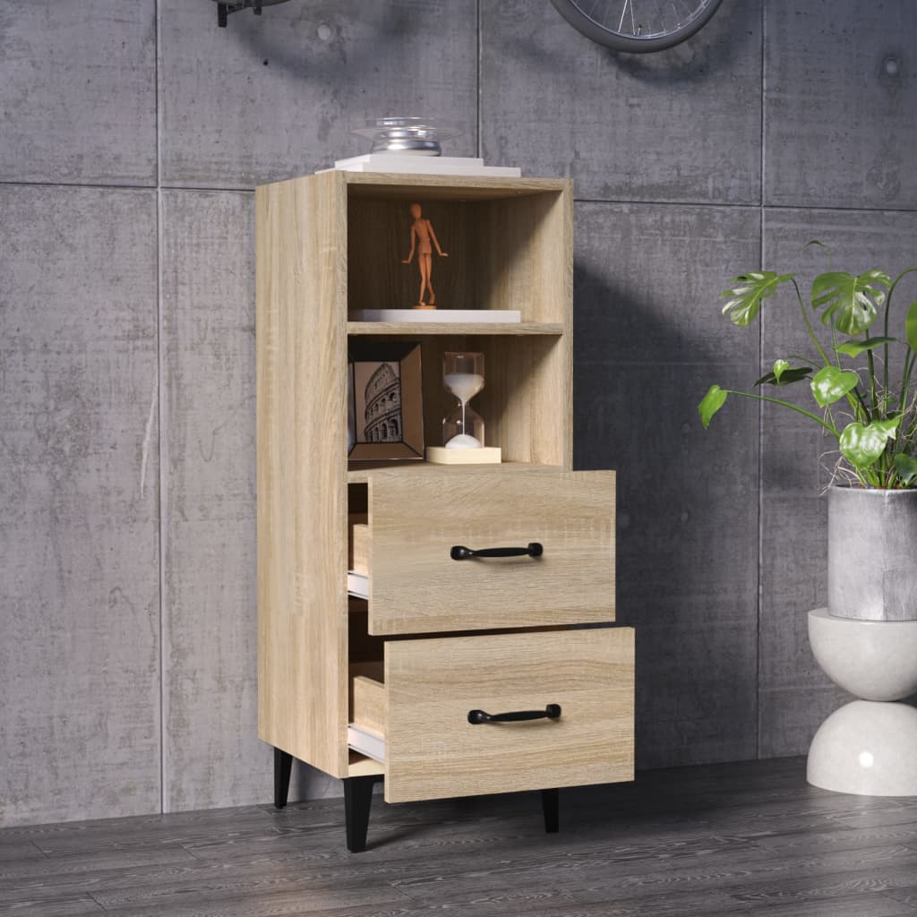 Credenza Rovere Sonoma 34,5x34x90 cm in Legno Multistrato