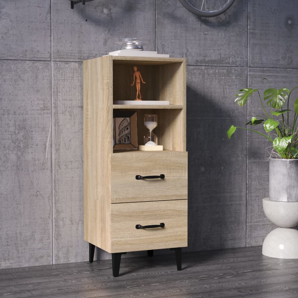 Credenza Rovere Sonoma 34,5x34x90 cm in Legno Multistrato