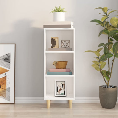 Credenza Bianca 34,5x32,5x90 cm in Legno Multistrato