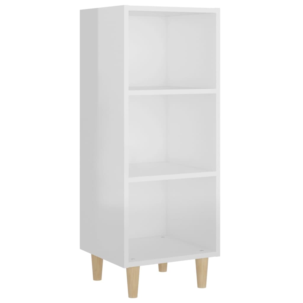 Credenza 34,5x34x90 cm in Legno Multistrato Bianco Lucido