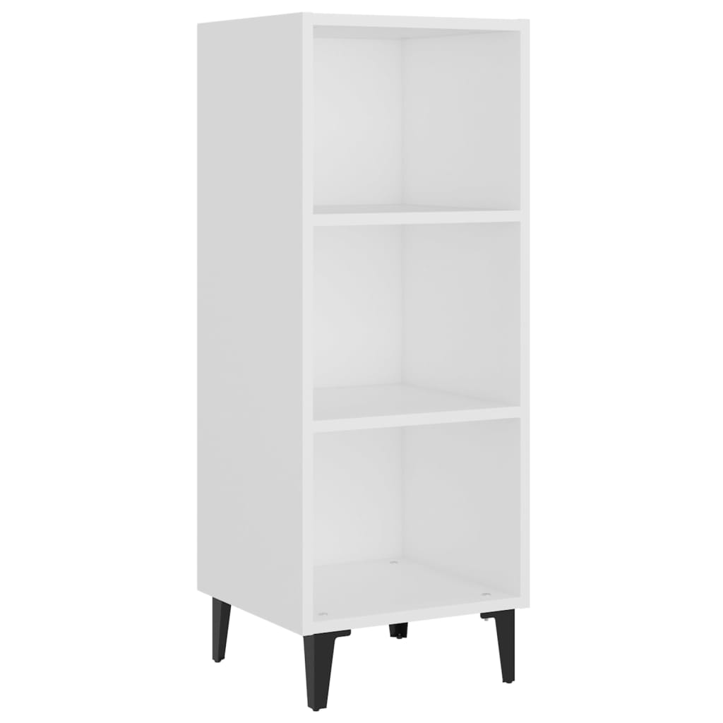 Credenza Bianca 34,5x32,5x90 cm in Legno Multistrato