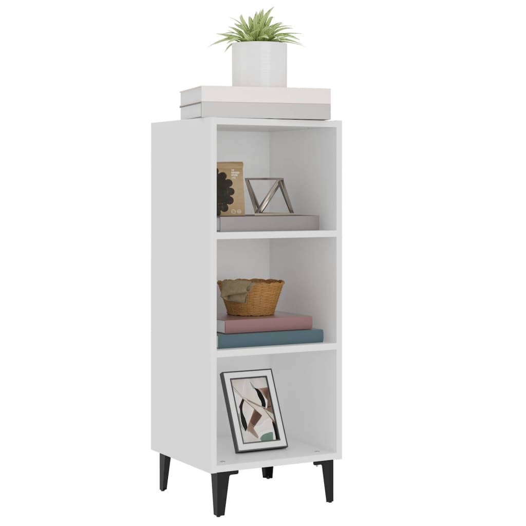 Credenza Bianca 34,5x32,5x90 cm in Legno Multistrato