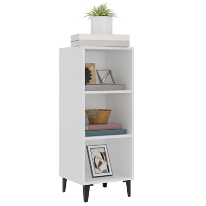 Credenza Bianca 34,5x32,5x90 cm in Legno Multistrato