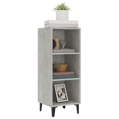 Credenza Grigio Cemento 34,5x32,5x90 cm in Legno Multistrato