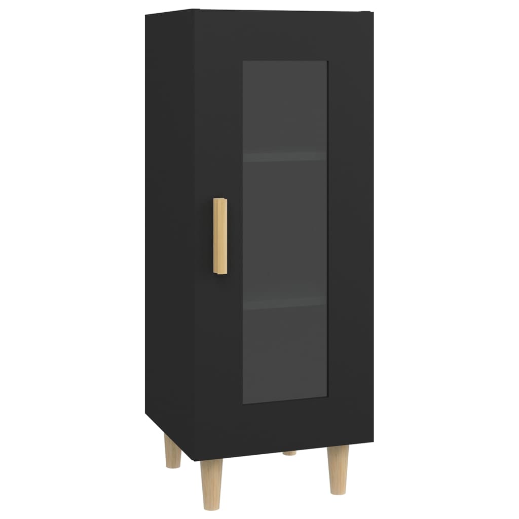 Credenza Nero 34,5x34x90 cm in Legno Multistrato