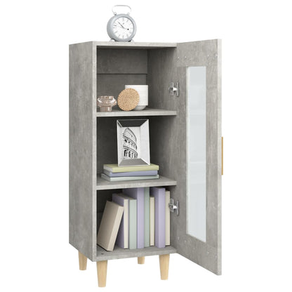 Credenza Grigio Cemento 34,5x34x90 cm in Legno Multistrato