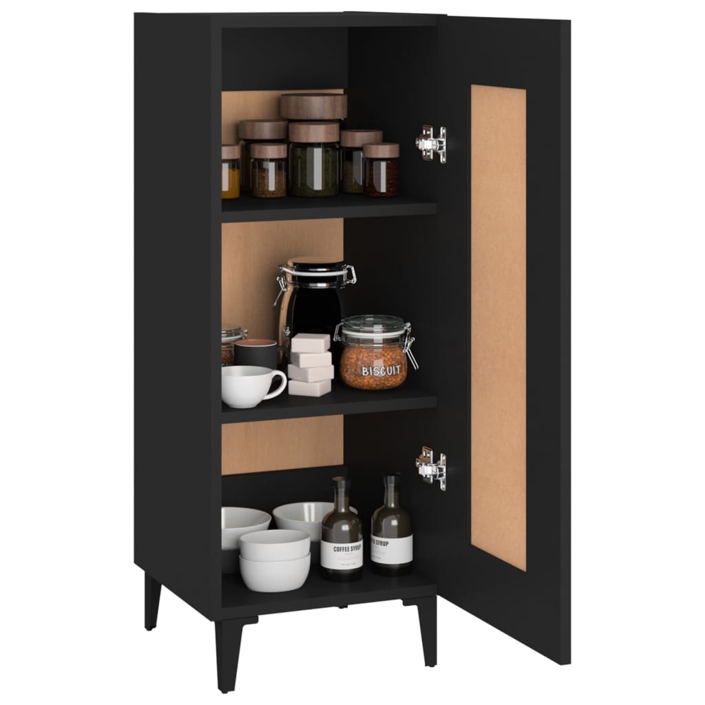 Credenza Nero 34,5x34x90 cm in Legno Multistrato