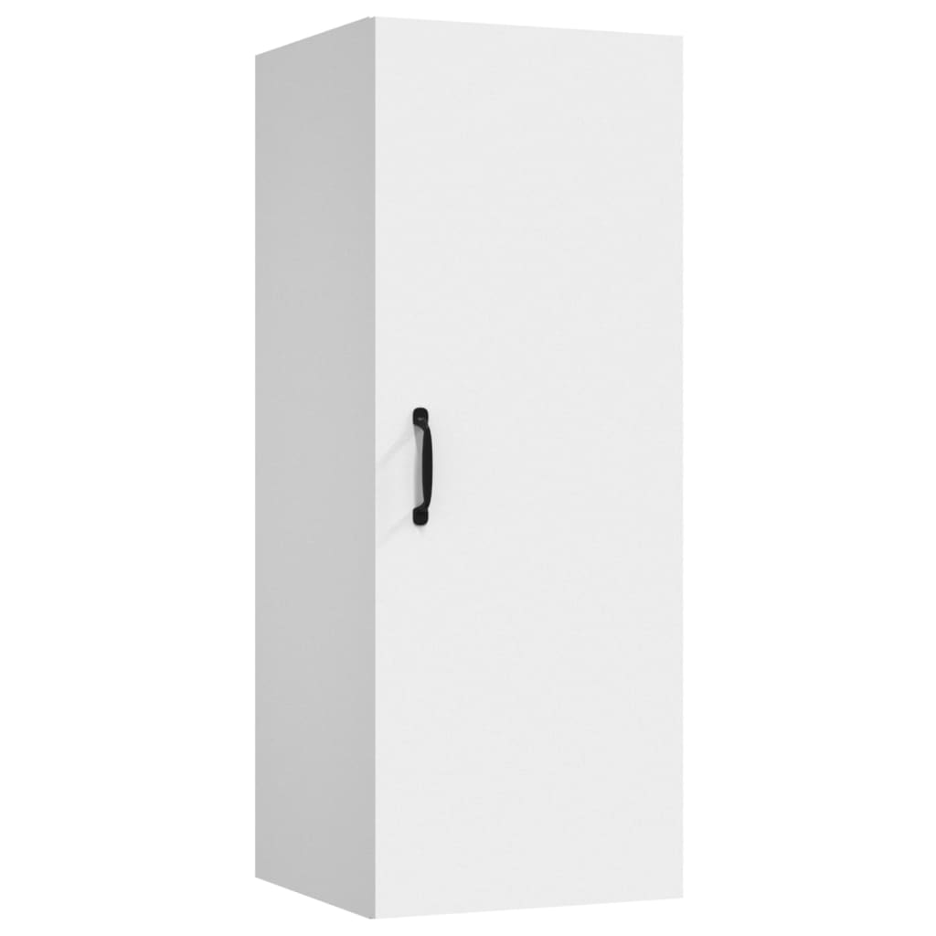 Armadietto Pensile a Muro Bianco 34,5x34x90cm Legno Multistrato