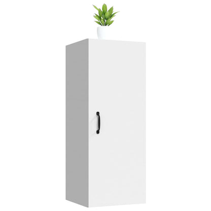 Armadietto Pensile a Muro Bianco 34,5x34x90cm Legno Multistrato