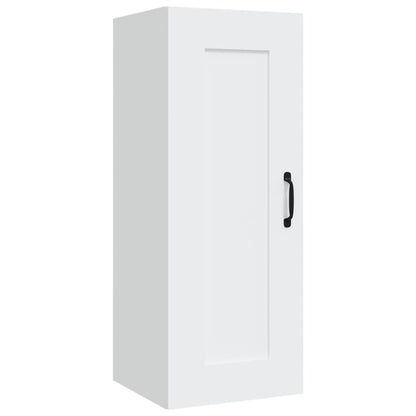 Armadietto a Muro Bianco 35x34x90 cm in Legno Multistrato