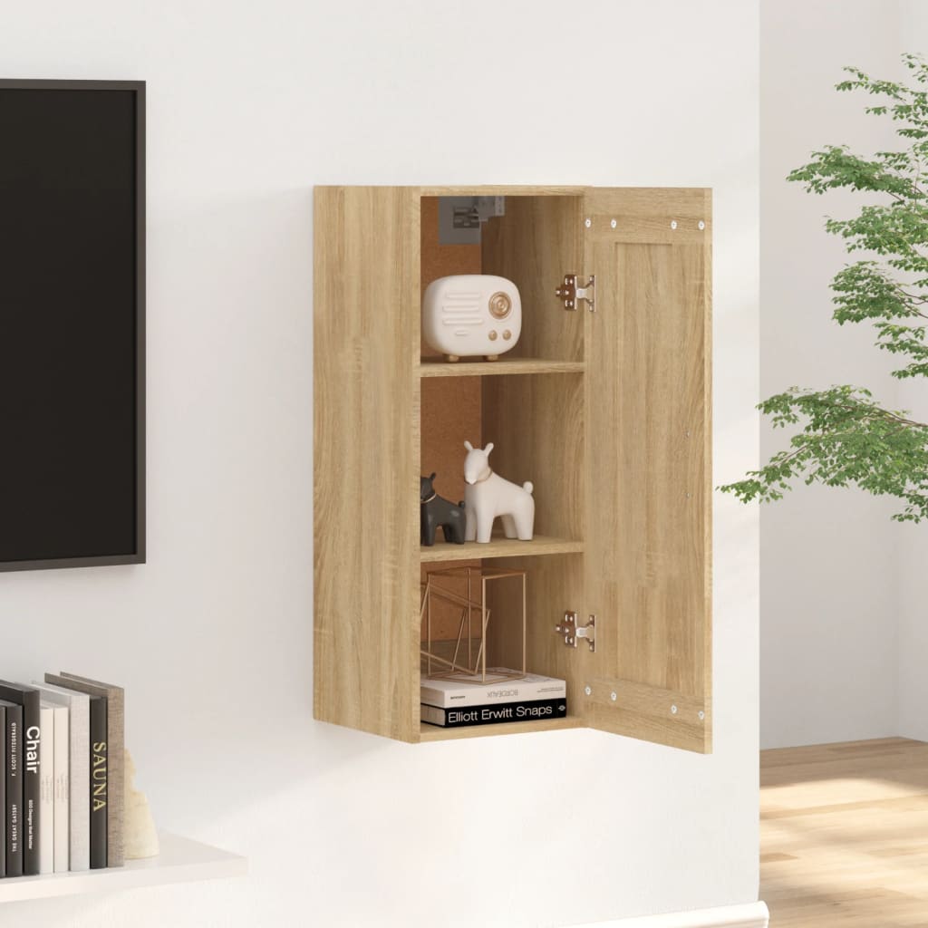 Armadietto a Muro Rovere Sonoma 35x34x90cm in Legno Multistrato