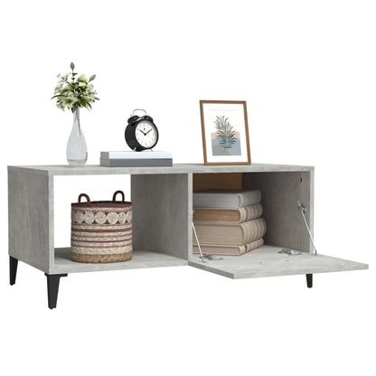 Tavolino da Salotto Grigio Cemento 90x50x40cm Legno Multistrato