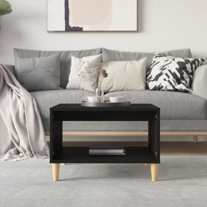 Tavolino da Salotto Nero 60x50x40 cm in Legno Multistrato