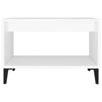 Tavolino da Salotto Bianco 60x50x40 cm in Legno Multistrato