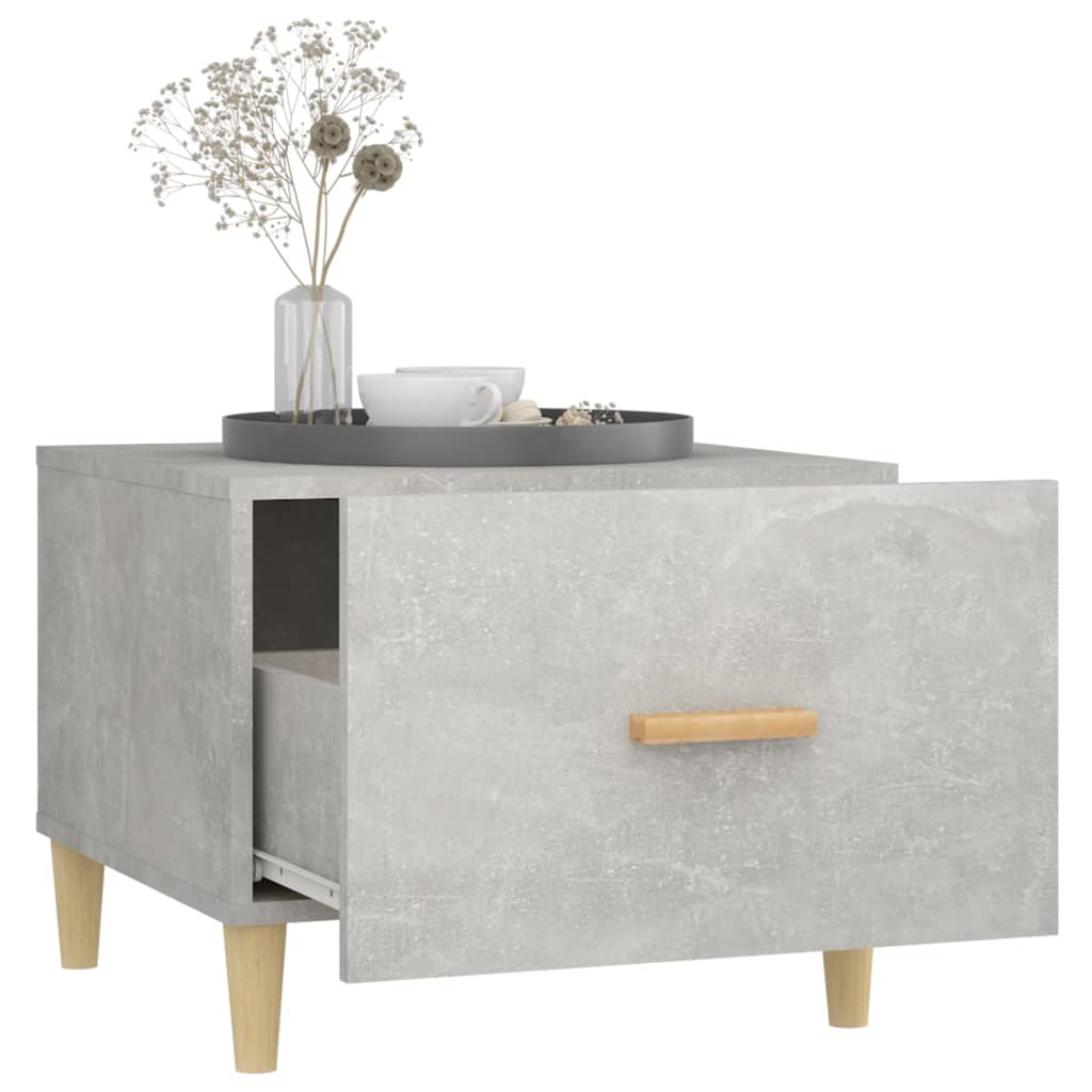 Tavolini Salotto 2pz Grigio Cemento 50x50x40 Legno Multistrato