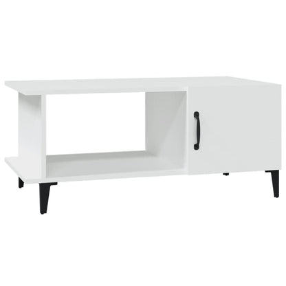 Tavolino da Salotto Bianco 90x50x40 cm in Legno Multistrato