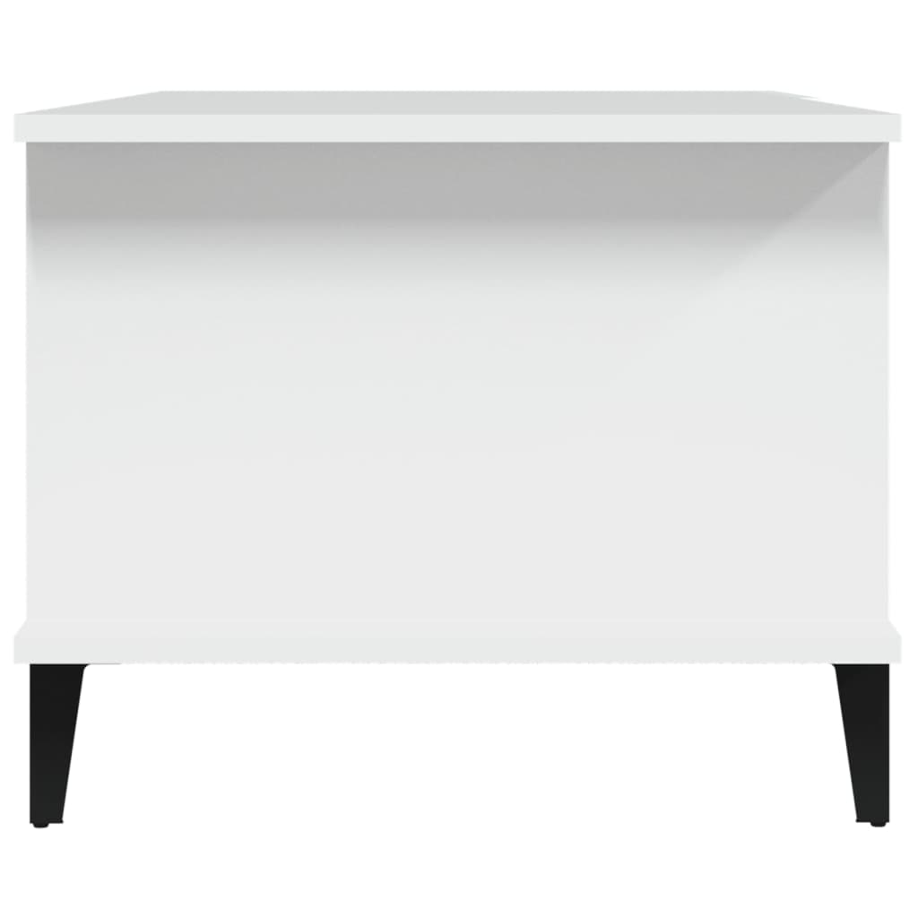 Tavolino da Salotto Bianco 90x50x40 cm in Legno Multistrato