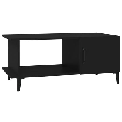 Tavolino da Salotto Nero 90x50x40 cm in Legno Multistrato