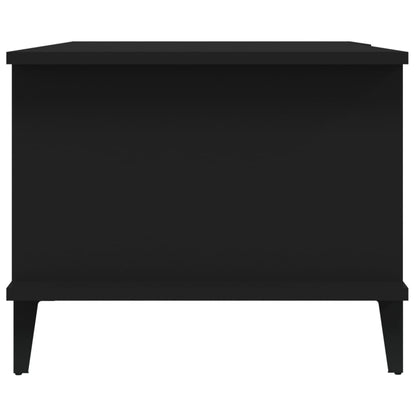 Tavolino da Salotto Nero 90x50x40 cm in Legno Multistrato