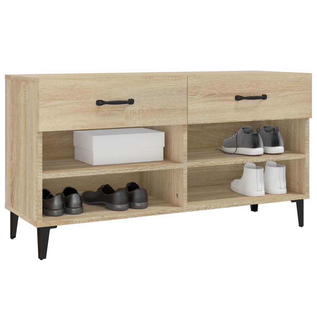 Scarpiera Rovere Sonoma 102x35x55 cm in Legno Multistrato
