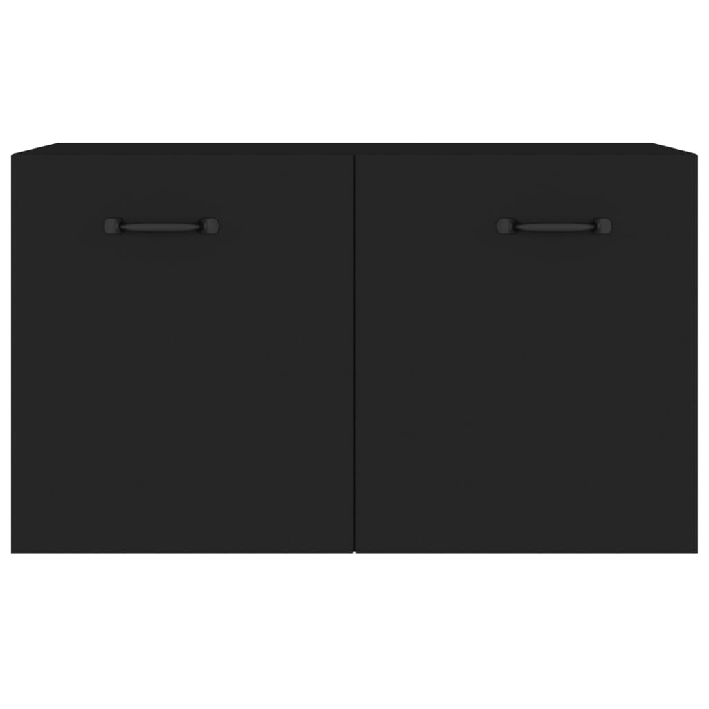 Armadietto a Muro Nero 60x36,5x35 cm in Legno Multistrato