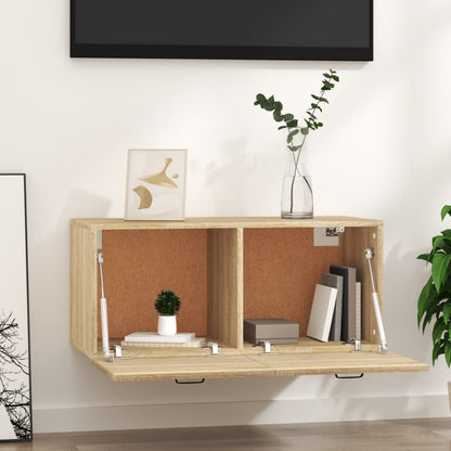 Mobile a Parete Rovere Sonoma 80x36,5x35 cm Legno Multistrato