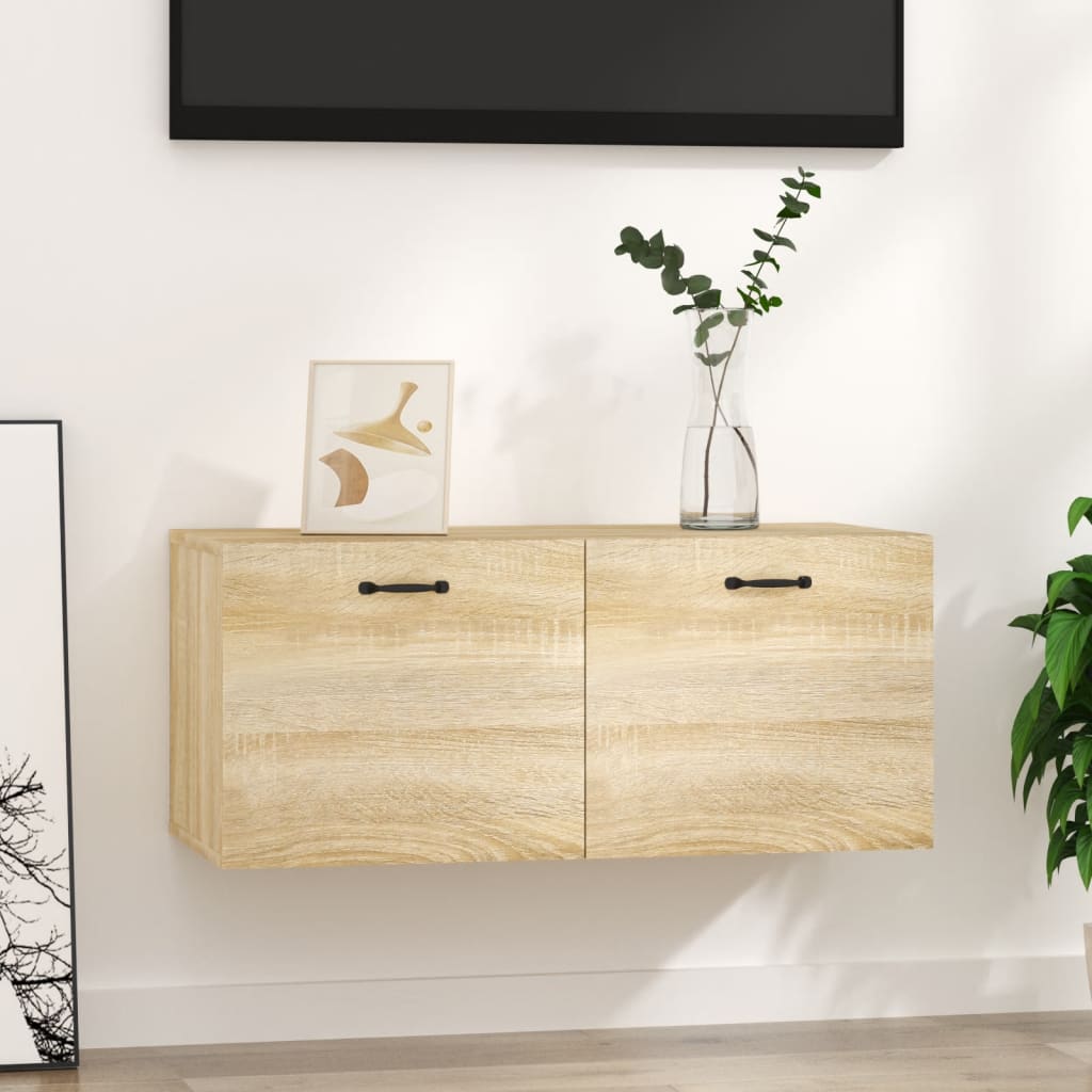 Mobile a Parete Rovere Sonoma 80x36,5x35 cm Legno Multistrato