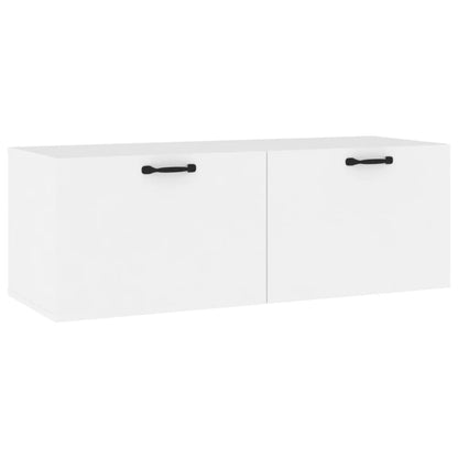 Mobile Pensile Bianco 100x36,5x35 cm Legno Multistrato