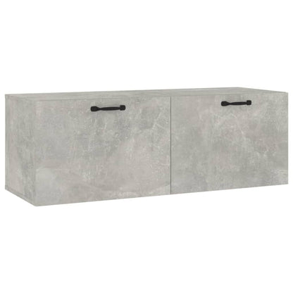 Mobile Pensile Grigio Cemento 100x36,5x35 cm Legno Multistrato
