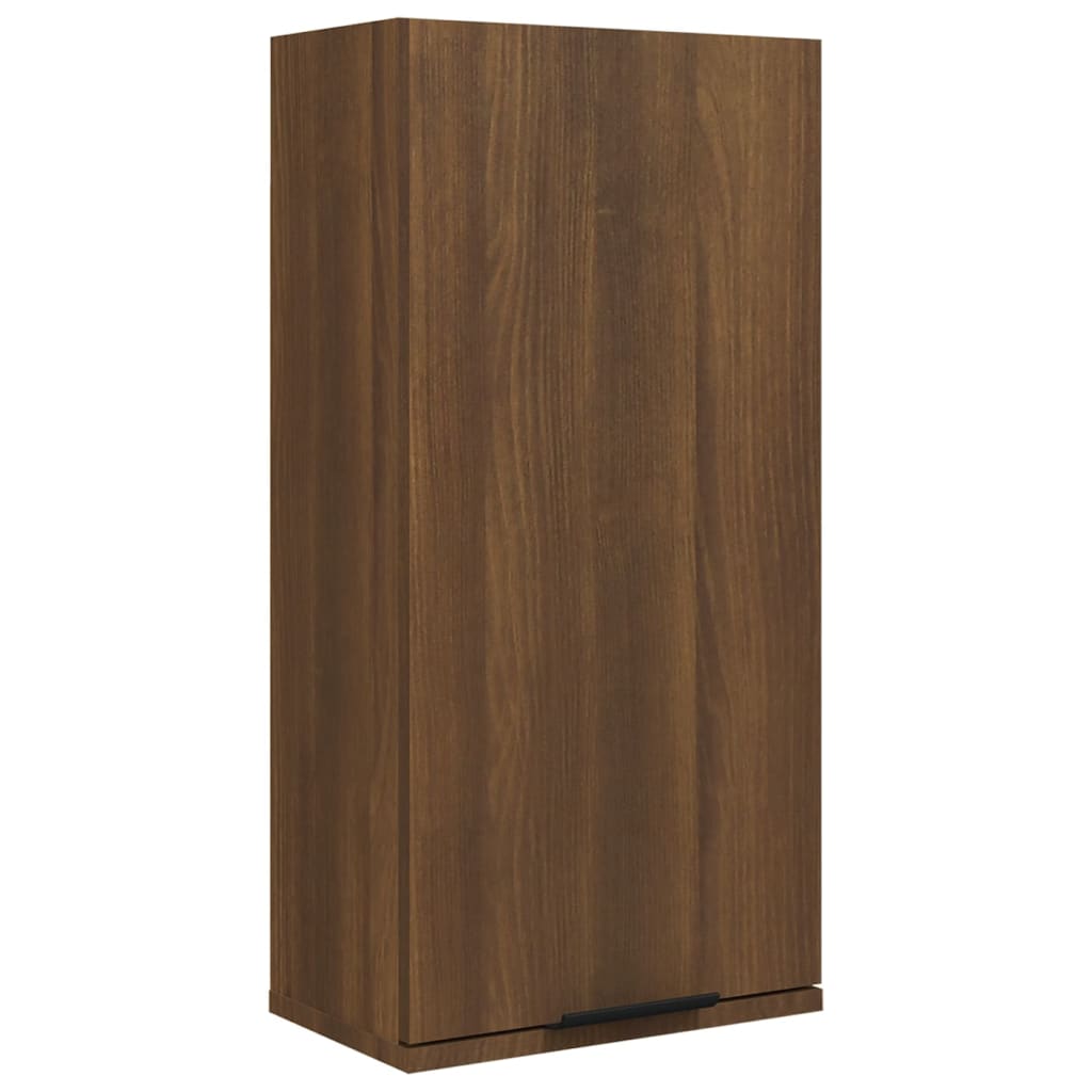 Mobile da Bagno a Parete Rovere Marrone 32x20x67 cm