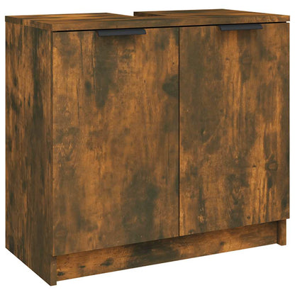 Armadietto Bagno Rovere Fumo 64,5x33,5x59 cm Legno Multistrato